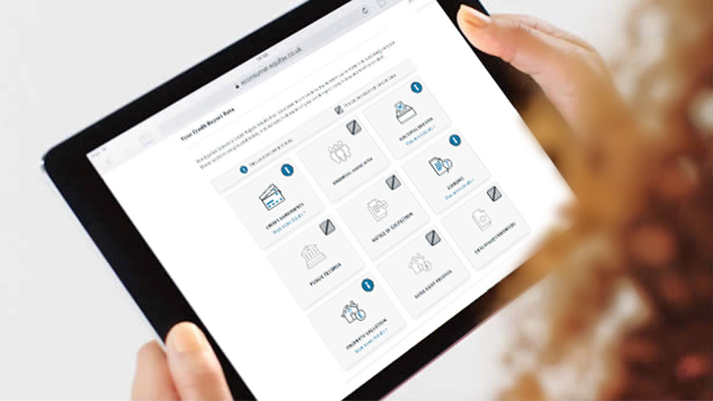 Equifax Credit Report & Score on tablet